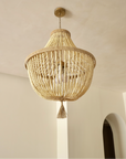 White Beaded Chandelier