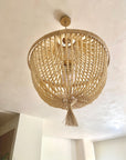 White Beaded Chandelier