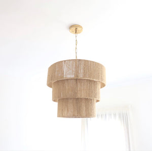 Triple Jute Chandelier